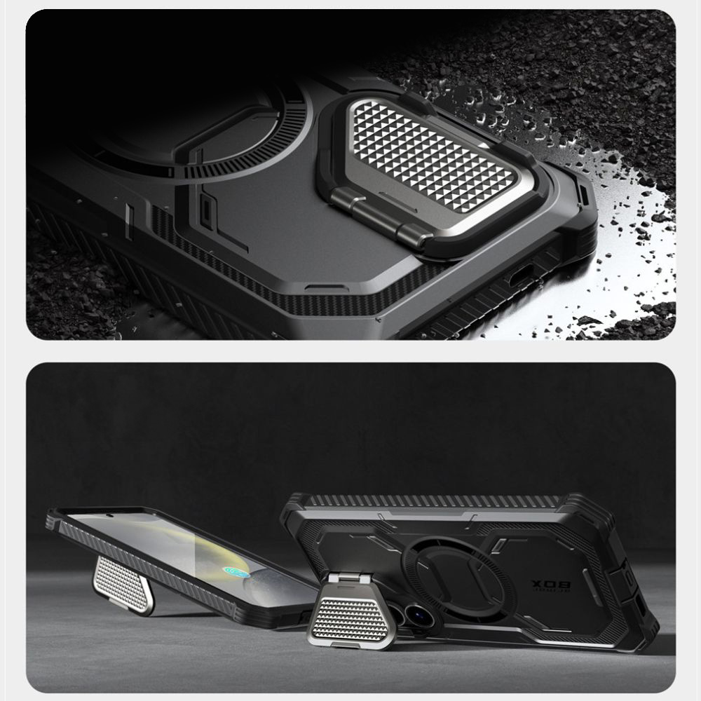 Etui pancerne Supcase i-Blason Armorbox Mag do Galaxy S25 Plus, czarne